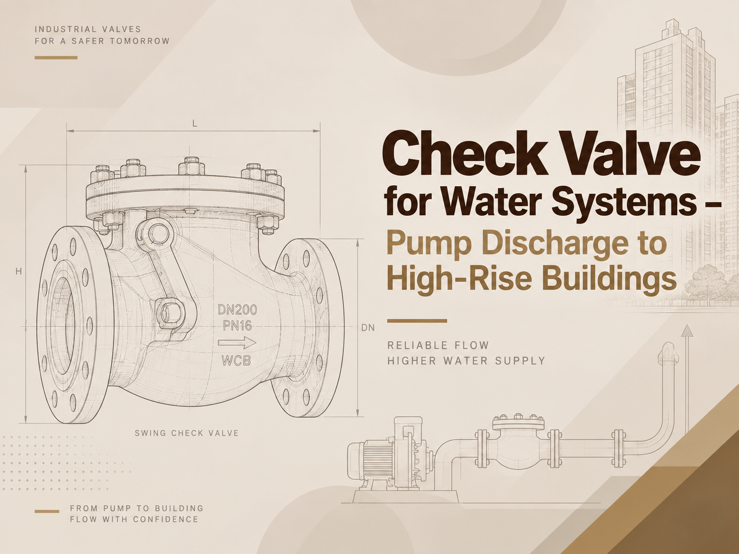 Check Valve for Water Systems – Pump Discharge to High‑Rise Buildings